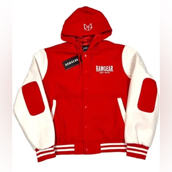 🔥NWT! Rawgear Unisex Embroidered Varsity Letterman Jacket - Picture 2 of 15